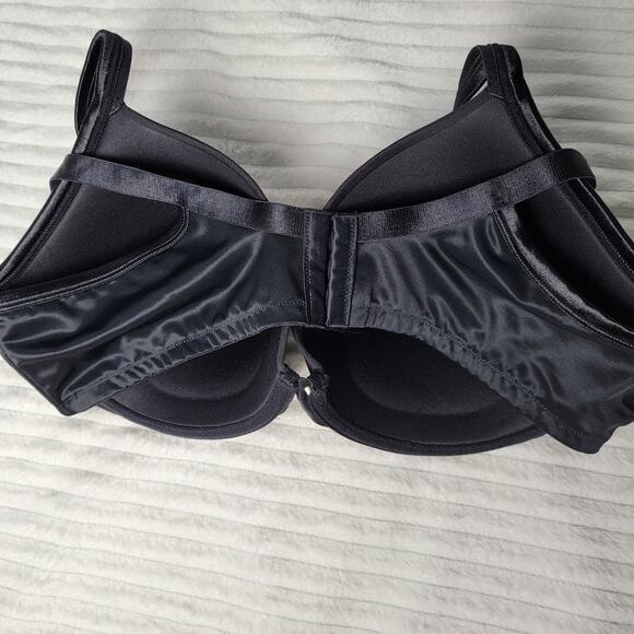 Olga Flirty 44D Black Underwire Bra Full Coverage Lightly Padded Support - Picture 3 of 5